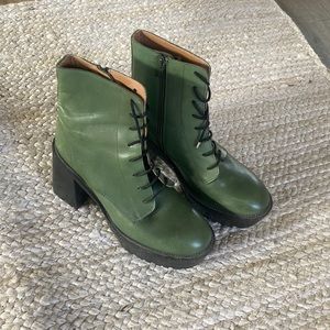 Green FP Platform Boots